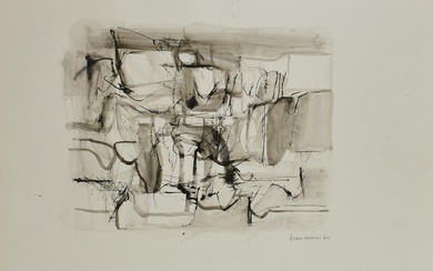 Giancarlo Francesconi SANS TITRE, 1960 technique mixte sur carton, 50x67 cm signature et date L'œuvre...