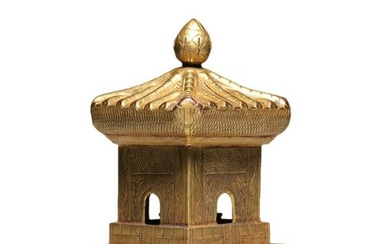 Gilt bronze stupa