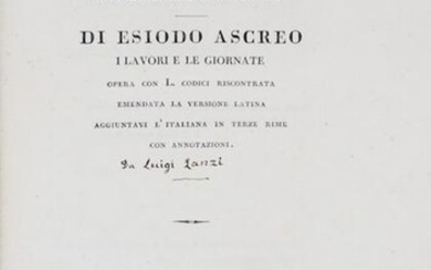 Greek Literature. ESIODO. Hēsiodou tou Askraiou