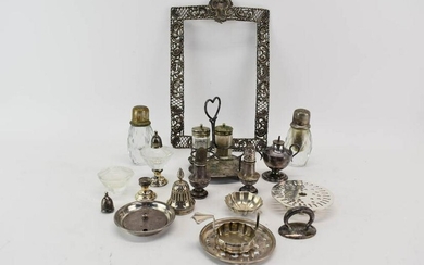 Group Of Silver Plate & Sterling Table Articles