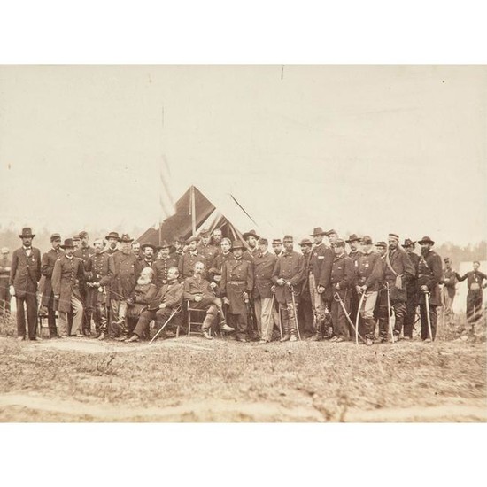 Group Portrait of General Meade and Staff, Cold Harbor