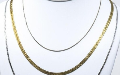 Group of Sterling Silver & Vermeil Necklace Chains