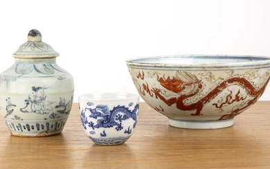 Group of three pieces Chinese, Ming and later including a...