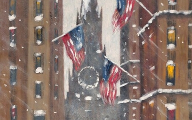 Guy Carleton Wiggins (1883-1962), Winter Weather, Wall Street