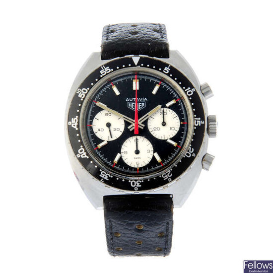 HEUER - a stainless steel Autavia chronograph wrist watch