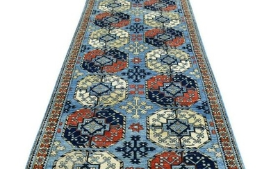 Hand Knotted Blue Afghan Ersari Extremely Durable Wide