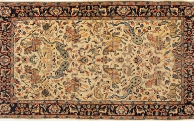 Handwoven Persian Qum Style Estate Rug, 5'4" x 3'1"