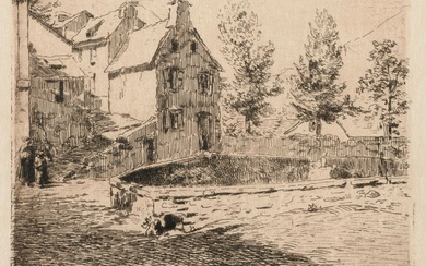 Henri ROUART (1833-1912) Maison dans un paysage.... - Lot 163 - Beaussant Lefèvre & Associés