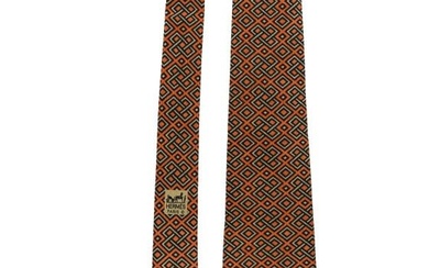 Hermes Silk Printed Neck Tie Multicolor