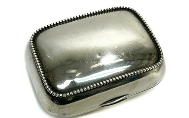 Howard Sterling Silver Soap Box, circa 1885. Applied Reeded Band