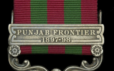 India General Service 1895-1902, 1 clasp, Punjab Frontier 1897-98 (4771 Pte. F....