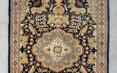 Indiaas tapijtje Kashmir met vogel- en bloemdecor, 100 x...