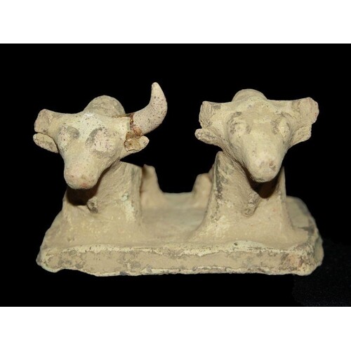 Indus Valley Twin Clay Bull Figure Approx 12cm long