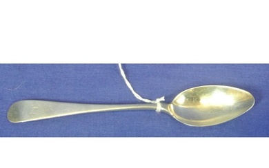 Irish silver George III provincial teaspoon with crested han...