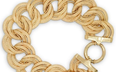 Italian 14k Gold Satin Link Bracelet