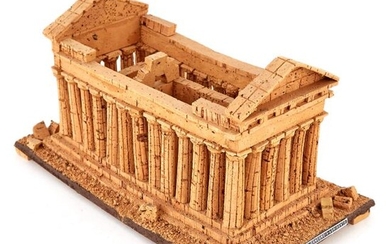 Italian Cork Model of the Temple of Concordia at Agrigento