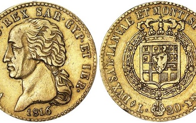 Italy, Kingdom of Sardinia (1324-1861), Vittorio Emanuele I (1802-1821) -...