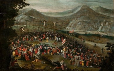 JAN PIETER BRUEGHEL (1628 / 1664) "Crucifixion"