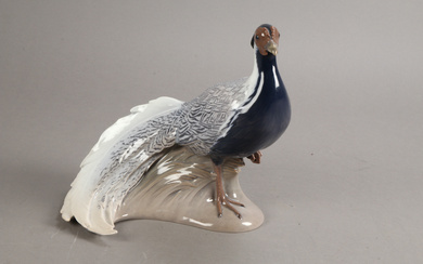 Jens Peter Dahl-Jensen for Bing & Grøndahl. 'Silver pheasant', design no. 1784