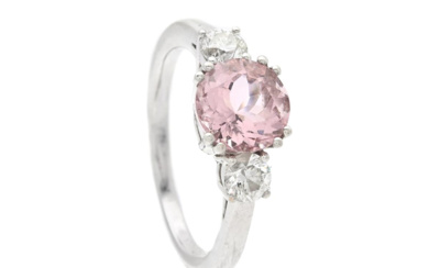 Jewellery Ring RING, 18K white gold, morganite approx. 1,35 c...