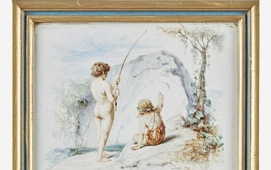 Joseph Coomans (Belgian, 1816–1889) Fishing Boys
