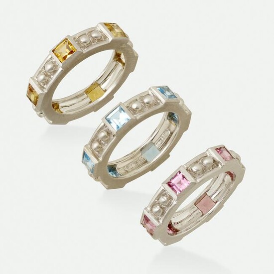Judith Ripka, Three gem-set stacking rings