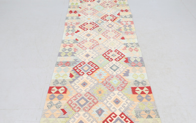 KELIM traditional design, approx. 340 cm x approx 101 cm, label marked.