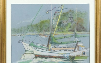 LOIS COHEN (Massachusetts/Ohio, b. 1933), Sailboats.
