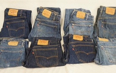 LOT OF 8 PAIRS OF VINTAGE USA MADE LEVIS JEANS
