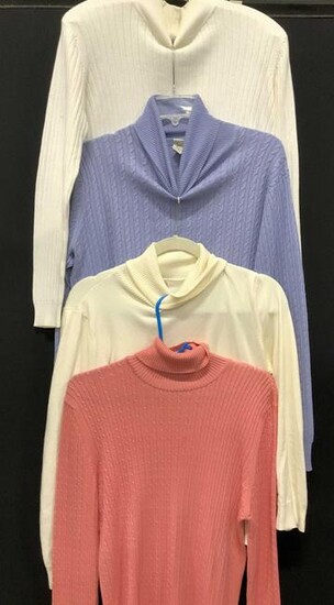 Ladies Cable Knit Cotton & Silk Pullover Sweaters