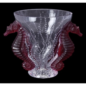 Lalique, Cristal Lalique, Poseidon Rouge, a limited edition ‘Poseidon Rouge’ vase