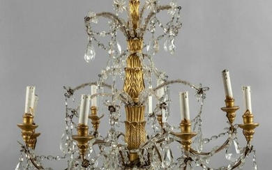 Lampadario in stile Luigi XVI a otto luci in