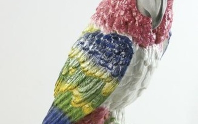 19thC Meissen Style Figure of Macaw