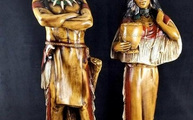 Large Native American Indian Sculptures