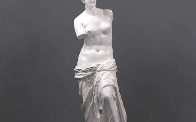 Large Venus de Milo White Carrara Marble Sculpture (63.8lbs)