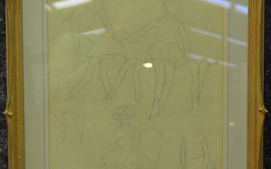 Laura Knight - 'Ballet Sketches', 20th century pencil, artist's name and title to mou