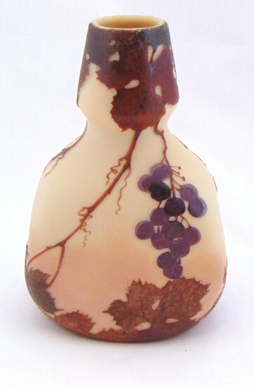 Legras French cameo glass vase
