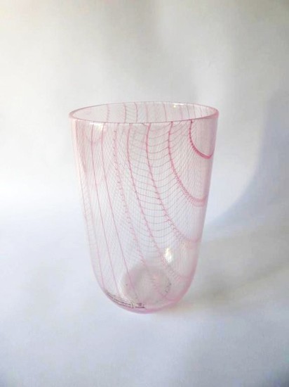 Lino Tagliapietra Murano Glass Vase Model Tartana