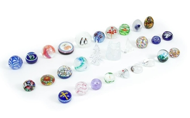 Lot 29 Glass Crystal Paperweights