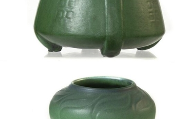 (Lot of 2) Art pottery bowls