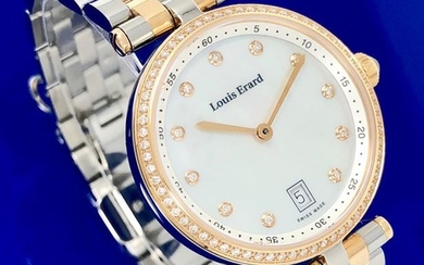 Louis Erard - Romance Diamond Watch 2 Tone Rose Gold- 11810SB24.BMA27 - Women - BRAND NEW