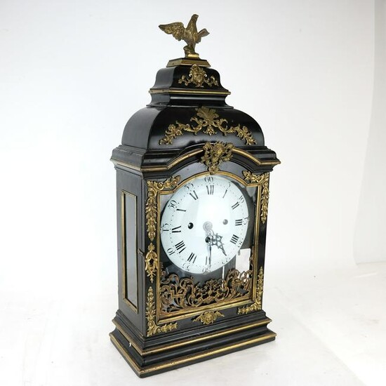 Louis Philippe Gilt & Ebonized Bracket Clock