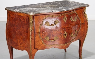 Louis XV ormolu-mounted marquetry commode, signed