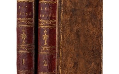 MARMONTEL (Jean-François). Les Incas, ou la Destruction de l'empire du Pérou. Paris, Lacombe, 1777. 2 volumes emboîtés, in-8