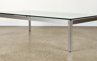 MOBILIER INTERNATIONAL STEEL CHROME COFFEE TABLE