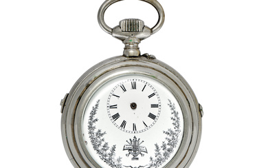 MUSICAL WATCH WITH MUSIC BOX, CIRCA 1900 Case: signed,...