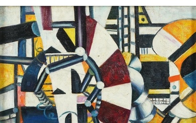 Manner of Fernand Leger - Abstract composition, French schoo...