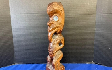 Maori Tekoteko Wooden Figure