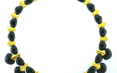 Marina B 18k Yellow Gold Jade Necklace