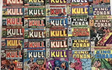 Marvel comics Kull the Conqueror and Kull the Destroyer 1970's. Also includes king Conan and king sized annuals staring King Kull. English and American price variants. Approximately 30 comics.